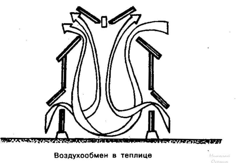 Схема вентиляции в теплице