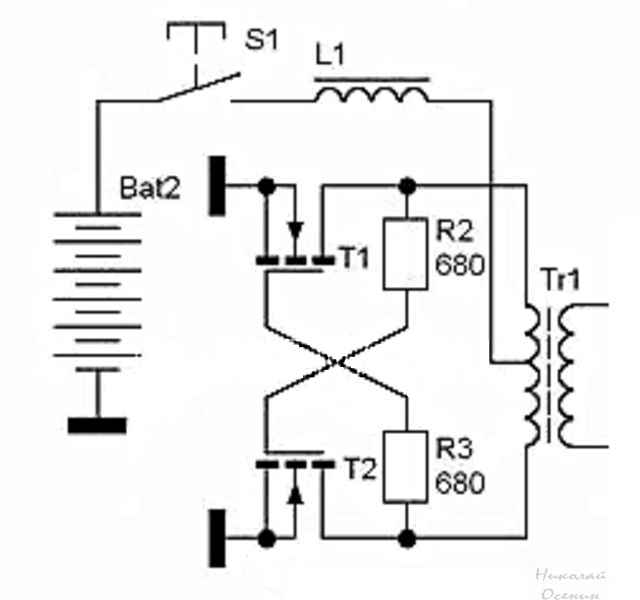 Двухтактный генератор схема